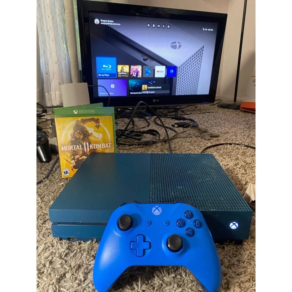 Microsoft Xbox One S 500GB Console Gaming System Deep Blue 1681